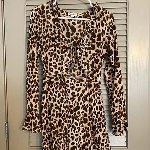 For Love & Lemons Cheetah Keyhole Dress